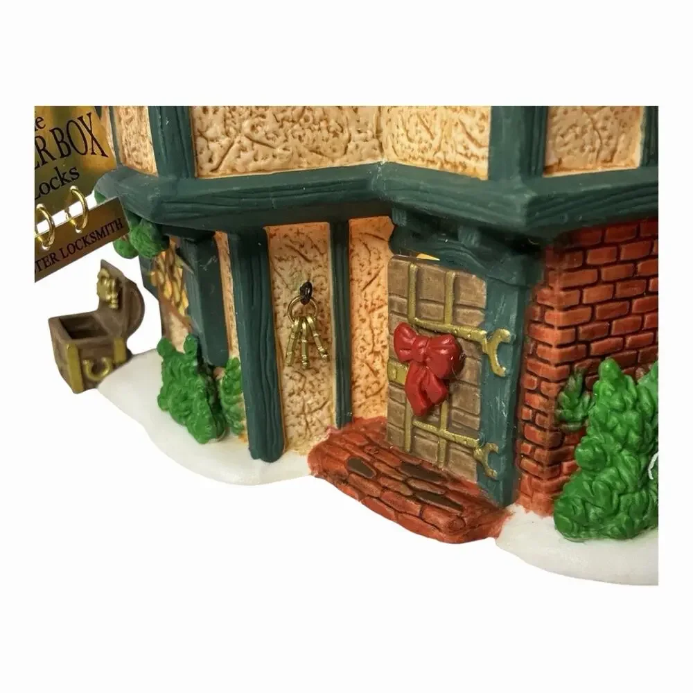 Vintage 1999 Dept 56 Dickens Village The Spider Box Locks #58448 Locksmith EUC
